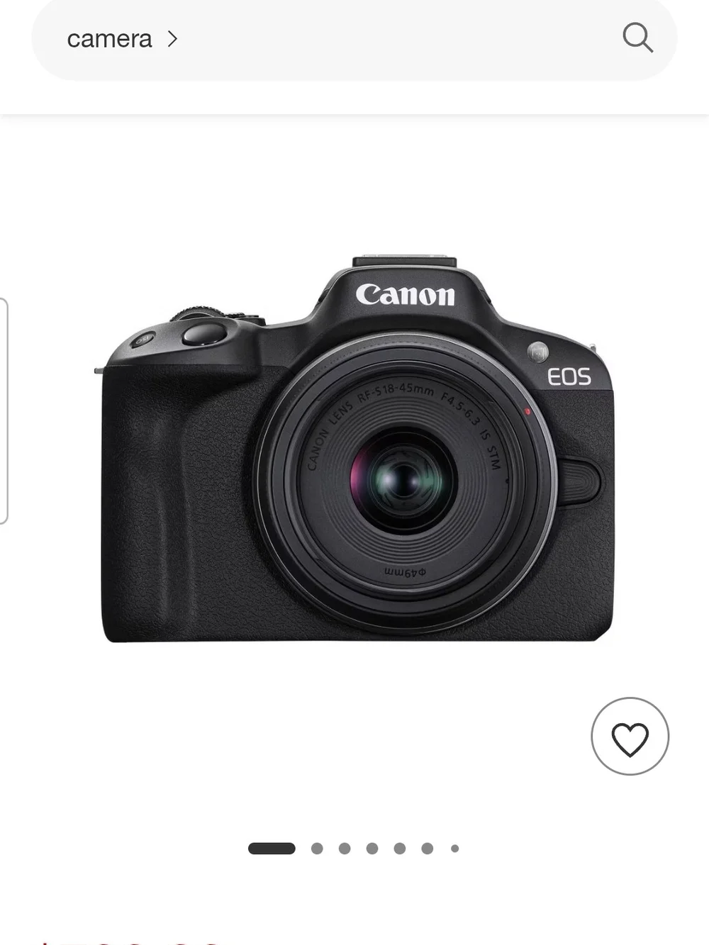 Canon EOS DSLR Camera in Black with Standard Lens